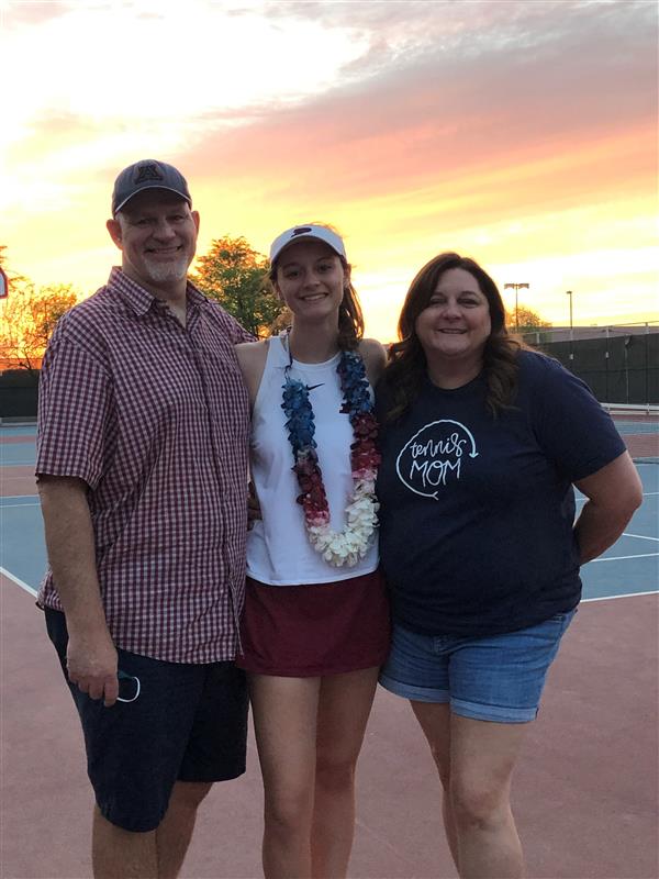 Senior tennis night at Perry High School.